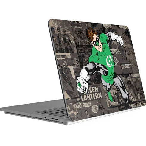 DC Comics Green Lantern Vintage Action Pose Pattern Surface Laptop Studio Skin